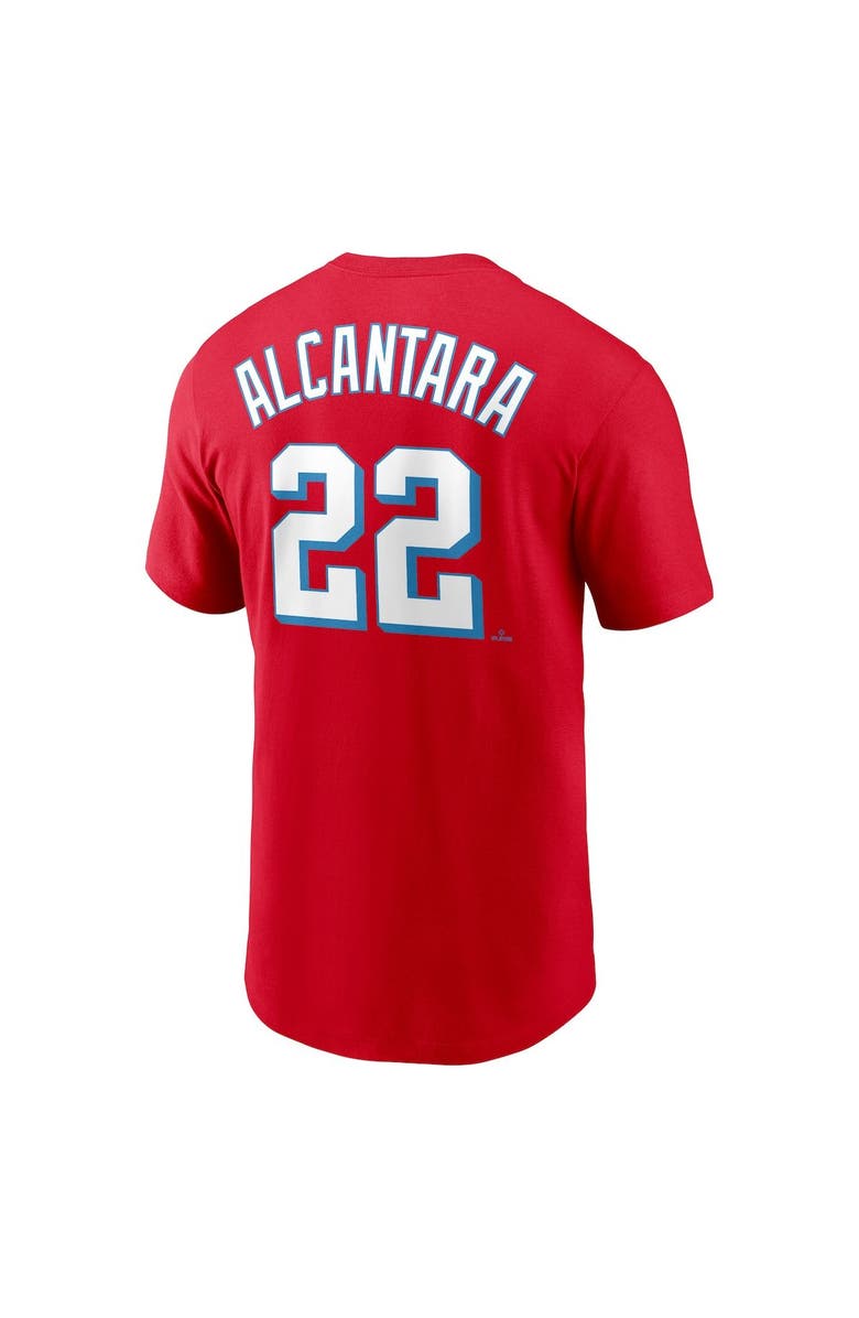 Nike Men's Nike Sandy Alcantara Red Miami Marlins City Connect Name & Number T-Shirt, Alternate, color, 