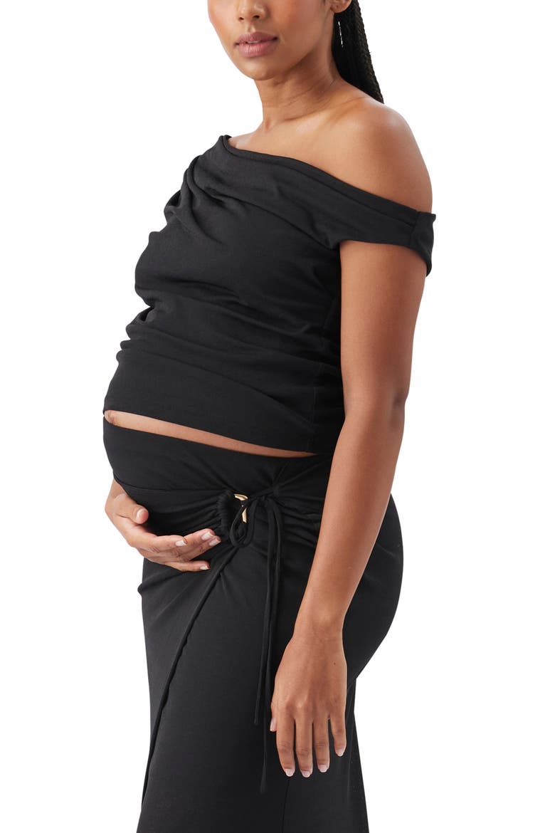 Rhi Off Shoulder Top, Alternate, color, Black