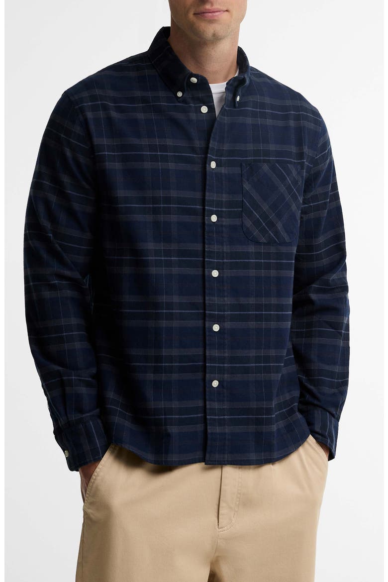 Mineral Tartan Authentic Button Down Shirt, Main, color, MIDNIGHT LOCH