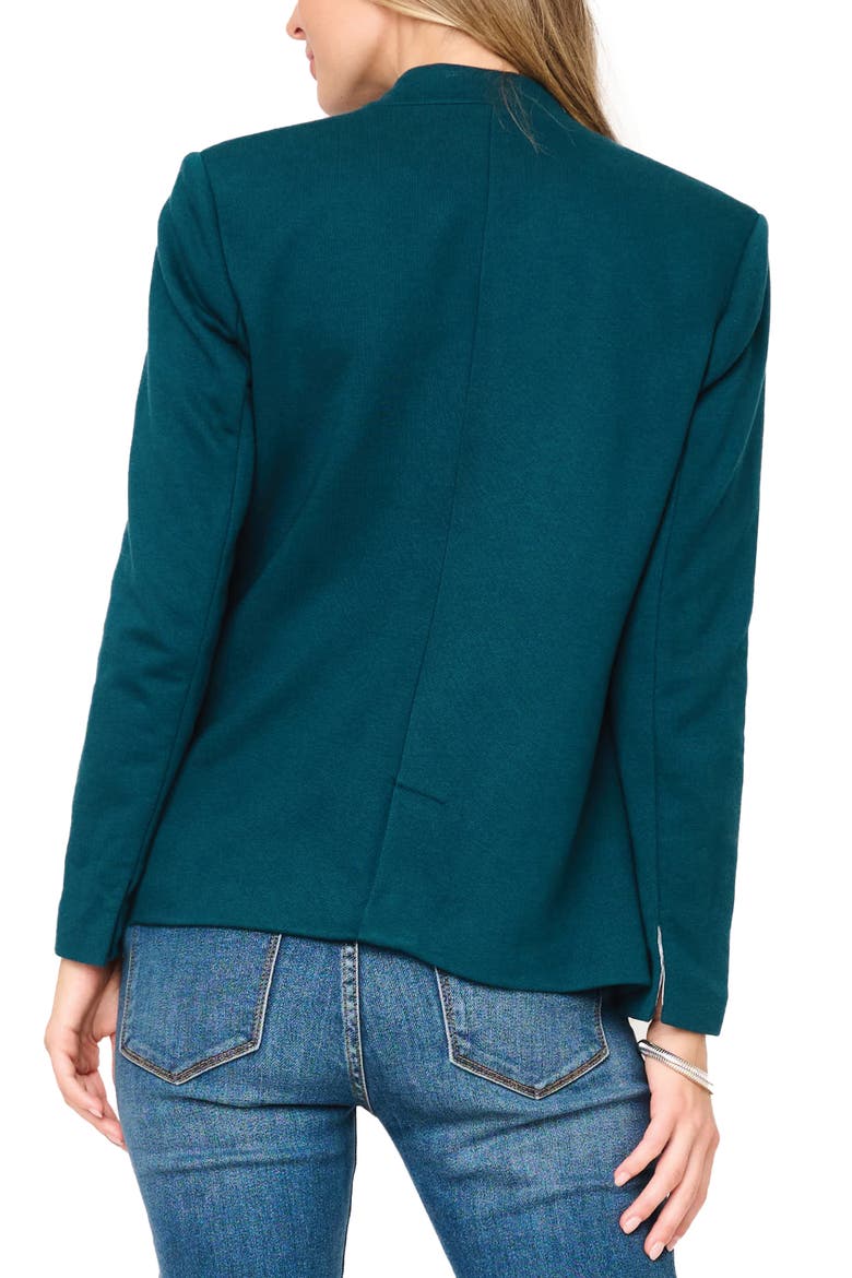 Inverted Notch Collar Cotton Blend Knit Blazer, Alternate, color, REFLECTING POND