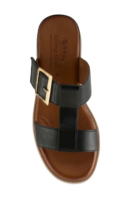 Spring Step Seaport Slide Sandal In Black