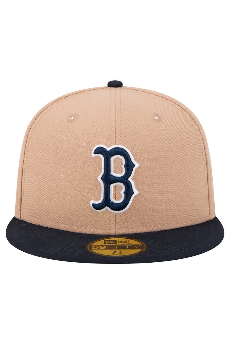Men's New Era Khaki Boston Red Sox 59FIFTY Fitted Hat, Alternate, color, Khaki