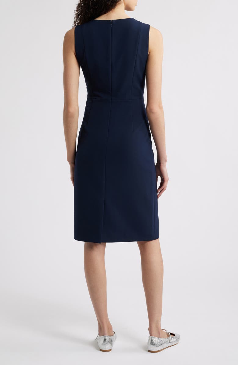 KOBI HALPERIN Meridian Twill Sheath Dress, Alternate, color, Navy