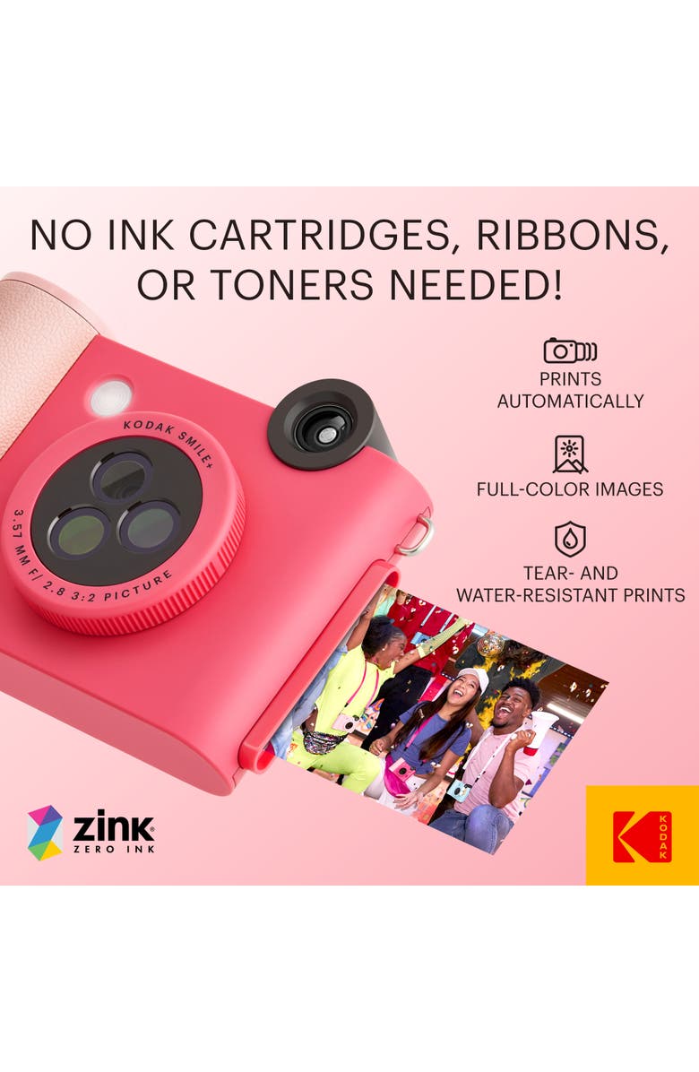Kodak Smile+ 2-in-1 Camera & Printer Bundle, Alternate, color, Fuchsia