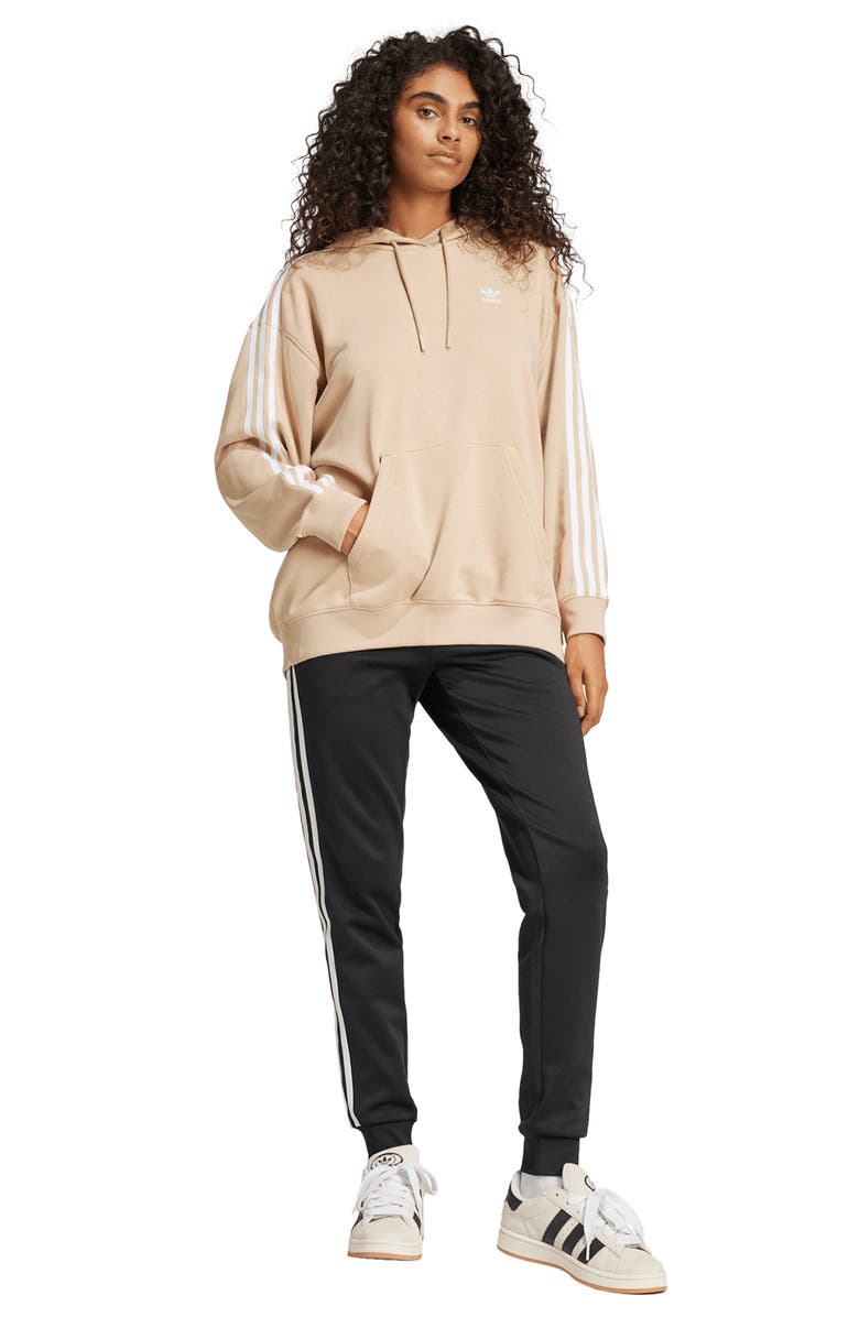 adidas Adicolor 3-Stripes Oversize Hoodie, Alternate, color, 