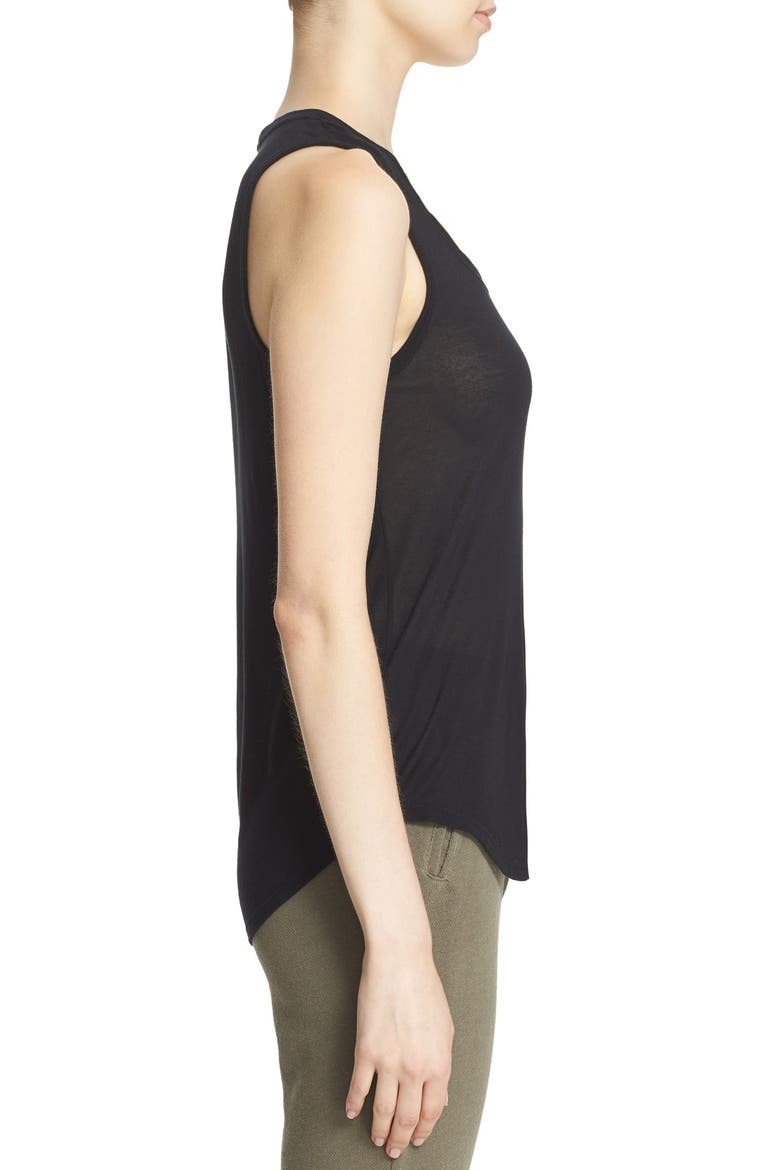 'Sweetheart' Modal Tank, Alternate, color, BLACK
