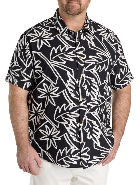 Big & Tall Bold Floral Sport Shirt