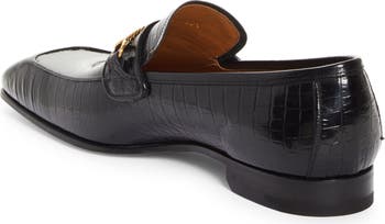 【関税込み】TOM FORD ブラック Bailey クロコ ローファー TOM FORD Bailey Chain Detail Loafer (Men) | Nordstrom