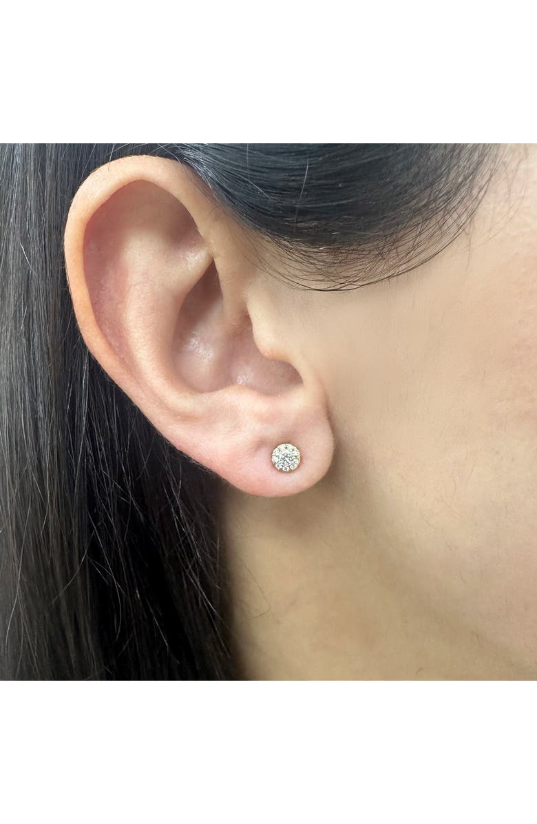 The Lovery Fine Jewelry Round Diamond Halo Stud Earrings, Alternate, color, 