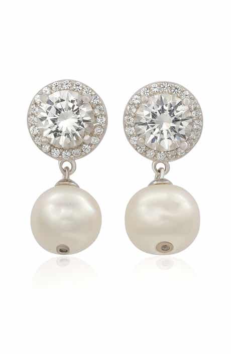 Sterling Silver Freshwater Pearl Drop Earrings