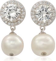 SUZY LEVIAN Sterling Silver Freshwater Pearl Drop Earrings