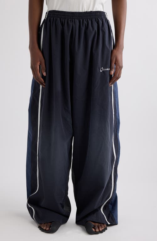 Balenciaga Sporty Trousers Featuring Side Stripes In Blue