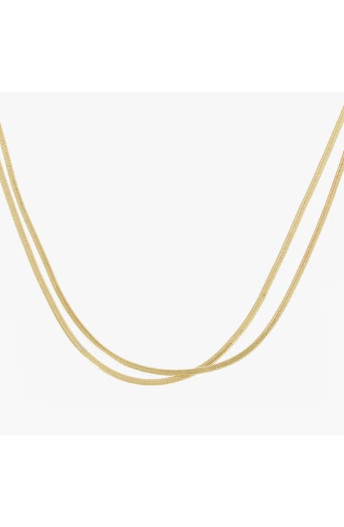 Shop Allsaints Layered Snake Chain Collar Necklace In Gold