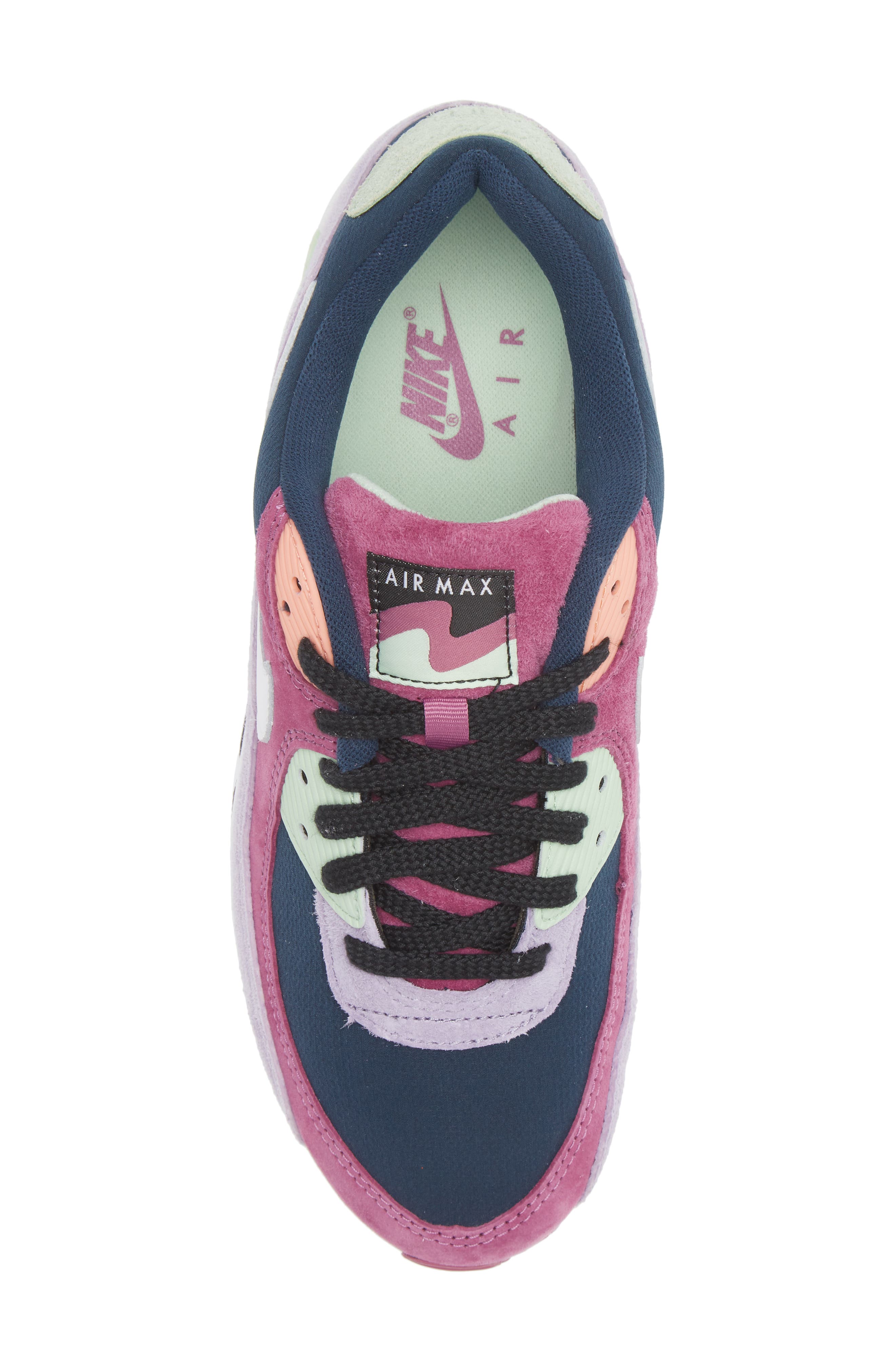 Air Max 90 NRG Sneaker, Alternate, color, LIGHT BORDEAUX/ WHITE/ NAVY