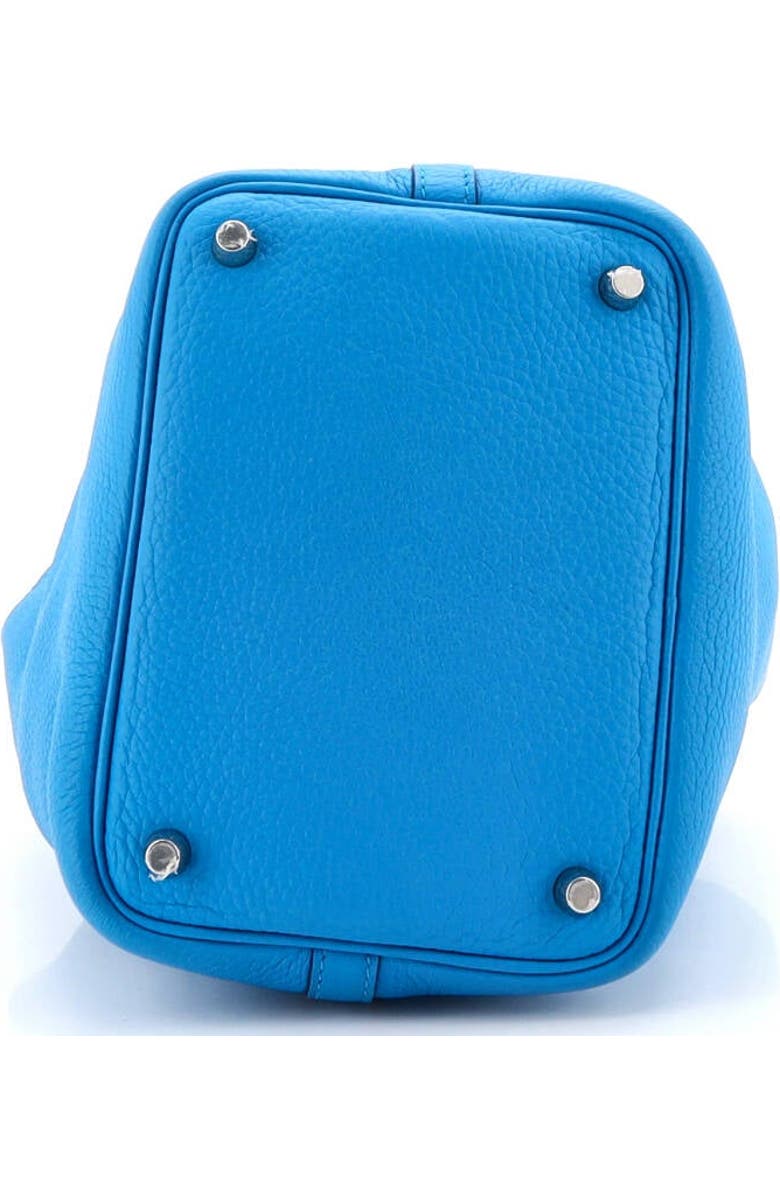 Pre-Owned Hermes Eclat Picotin Lock Bag Clemence PM, Alternate, color, Bleu Frida