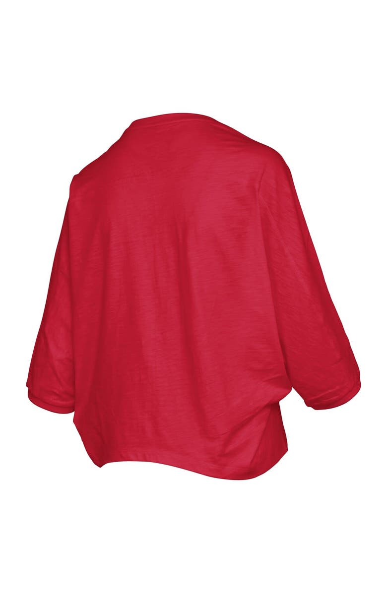 PRESSBOX Women's Pressbox Red Georgia Bulldogs Midi Arch Over Logo Oversized T-Shirt, Alternate, color, Red