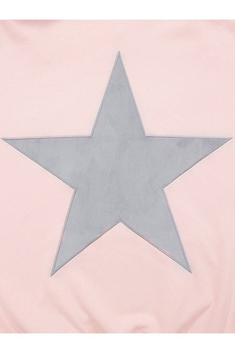 Star Color Contrast Hoodie, Alternate, color, Light Pink