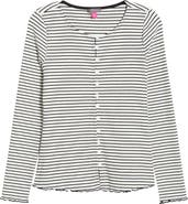 Vince Camuto Stripe Stretch Cotton Knit Top
