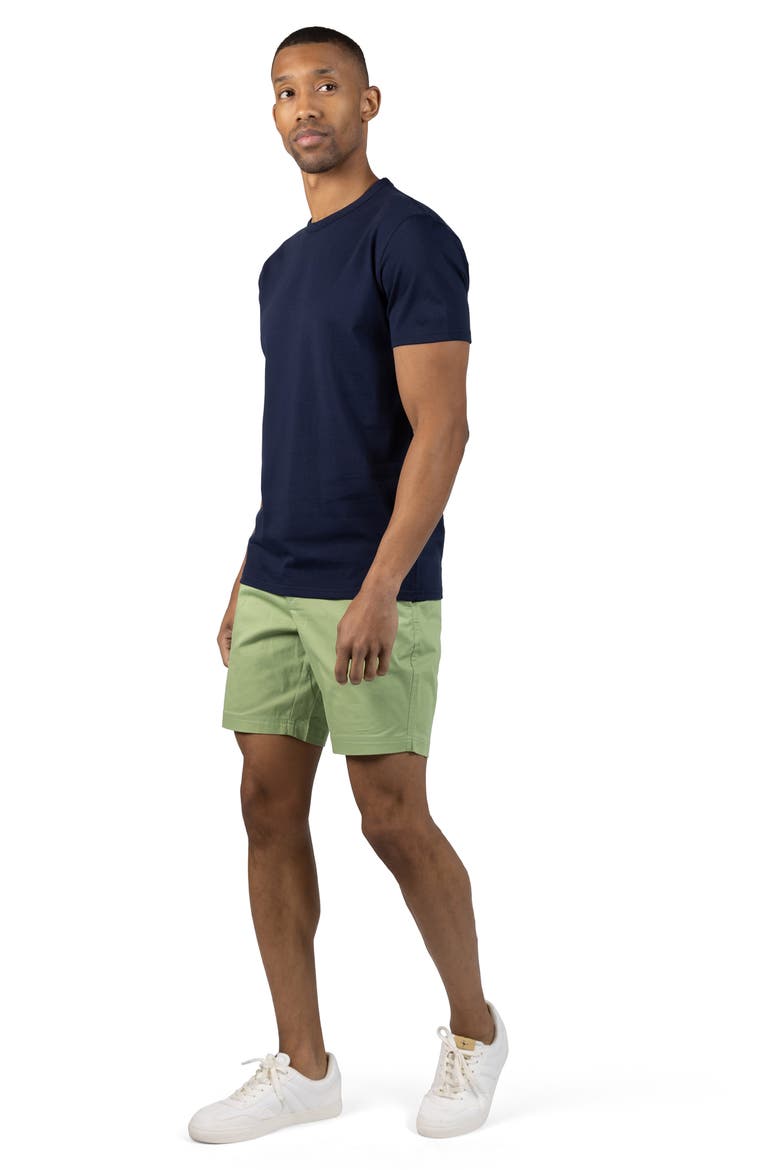 Stretch Cotton Performance Shorts, Alternate, color, MOSS GREEN