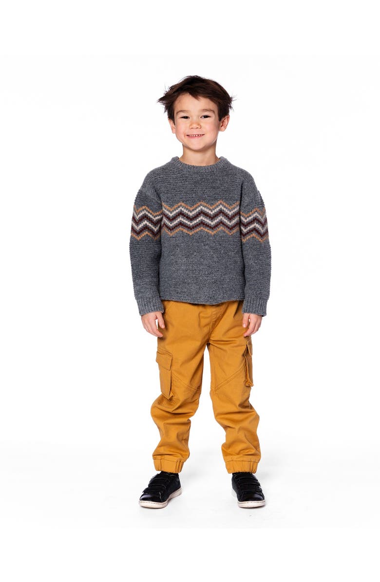 Deux par Deux Knit Sweater, Main, color, Dark Heather Gray