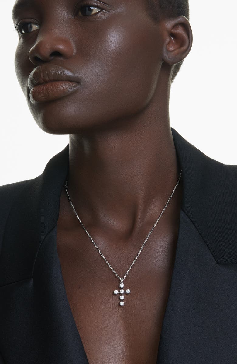 Swarovski Insigne Cross Pendant Necklace, Alternate, color,