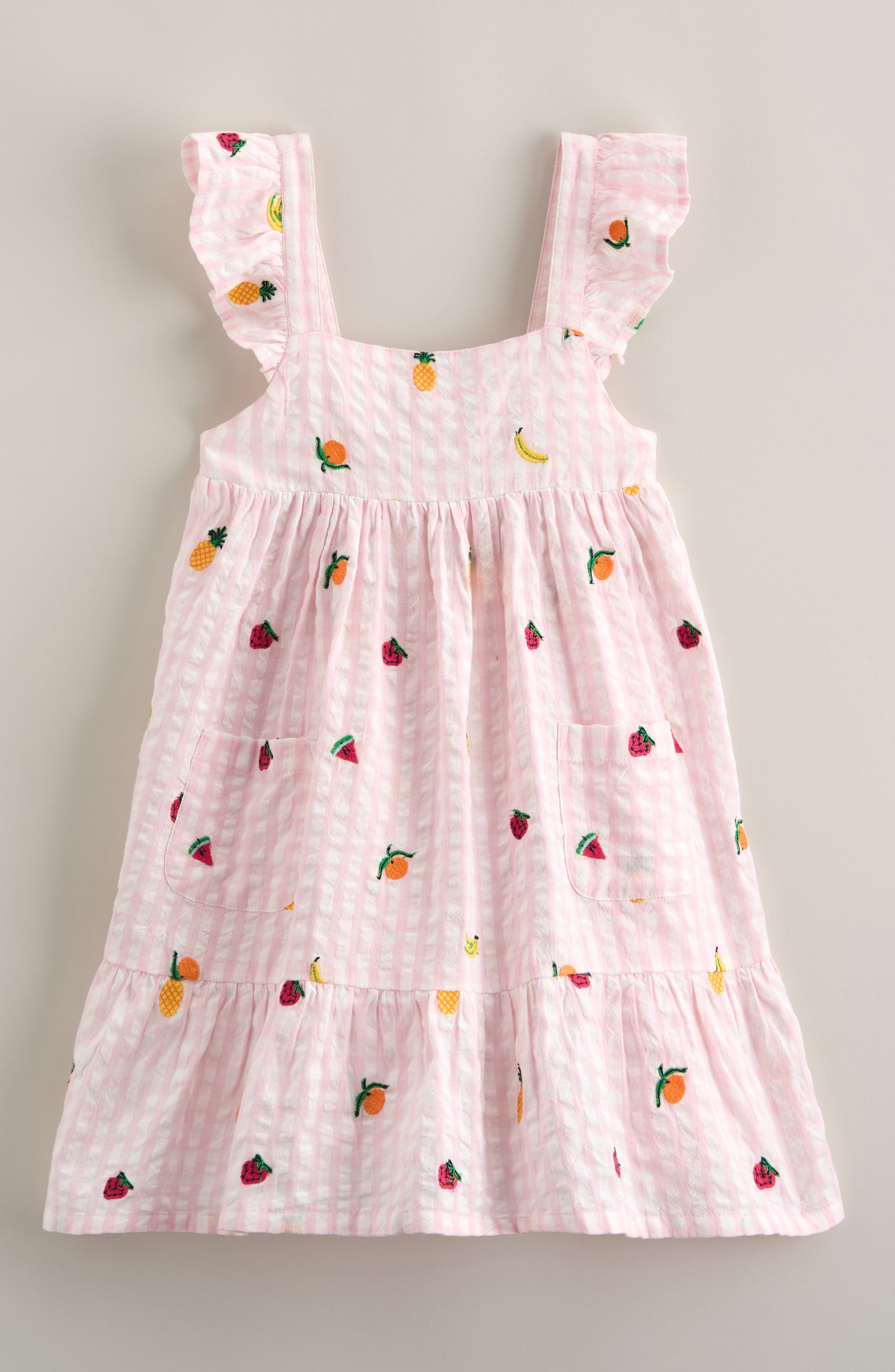 selected PINK TROPICAL FRUIT GINGHAM