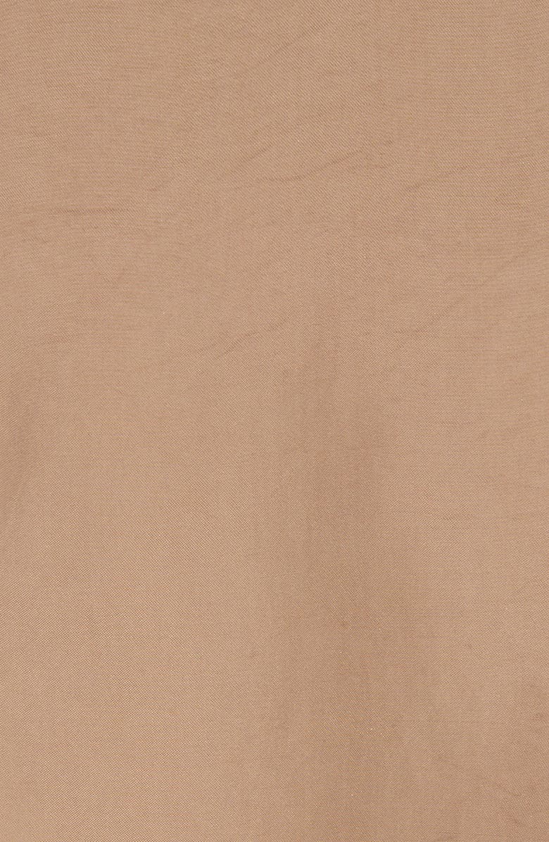 Alexander Wang Tie Front Leather & Twill Trench Coat, Alternate, color, 