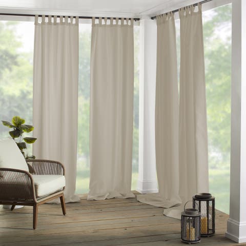 Matine Solid Tab Top Indoor/outdoor Window Curtain
