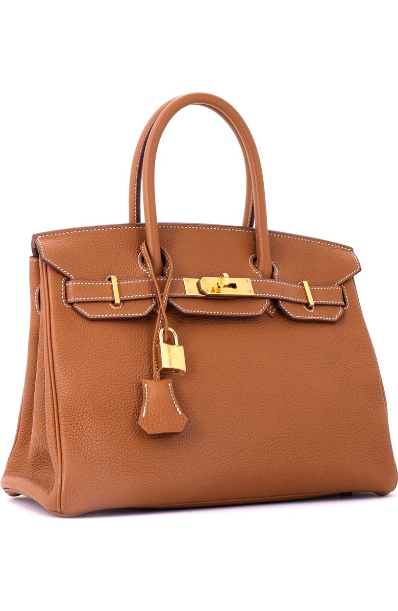Pre-Owned Hermes Birkin Handbag Brown Togo with Gold Hardware 30, Alternate, color, Gold