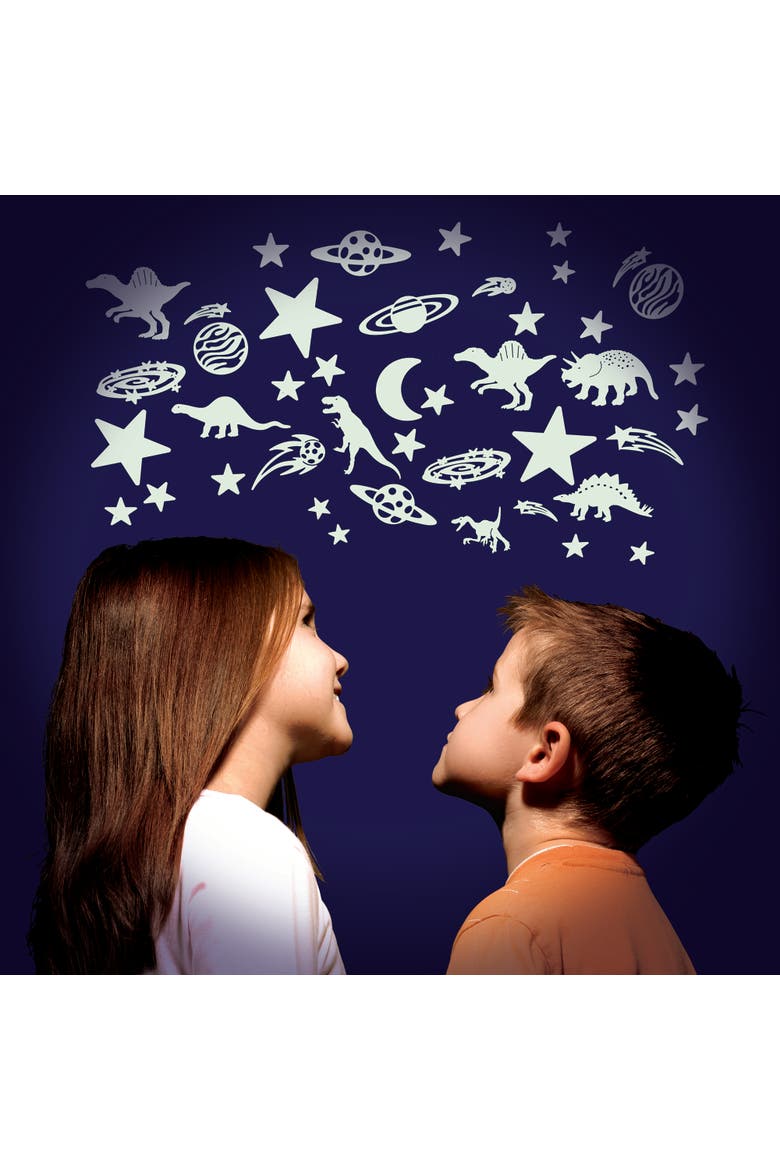 The Original Glowstars Cosmic Glow Moon & Stars Selfadhesive Pads, Alternate, color, Multicolored