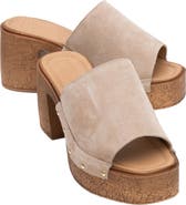 Forever & Always Shoes Pull Leather Platform Mules
