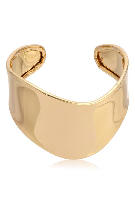 18k Gold Plated, Pearl Wire Wrap on sale Bangle – Elie