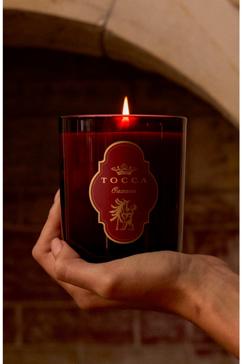 Oaxaca Candle - Cocoa Nibs & Ancho Chili, Alternate, color, BURGUNDY