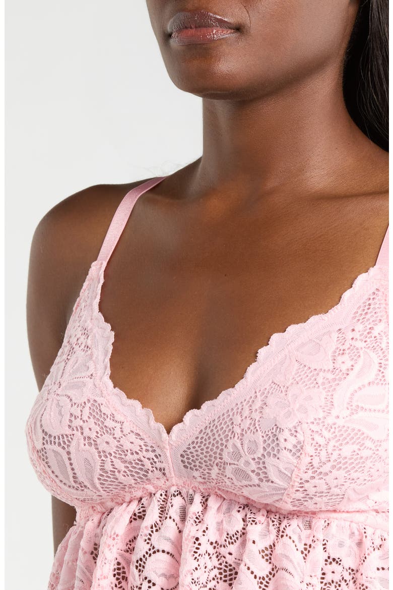Longline Lace Bralette, Alternate, color, PETAL PINK