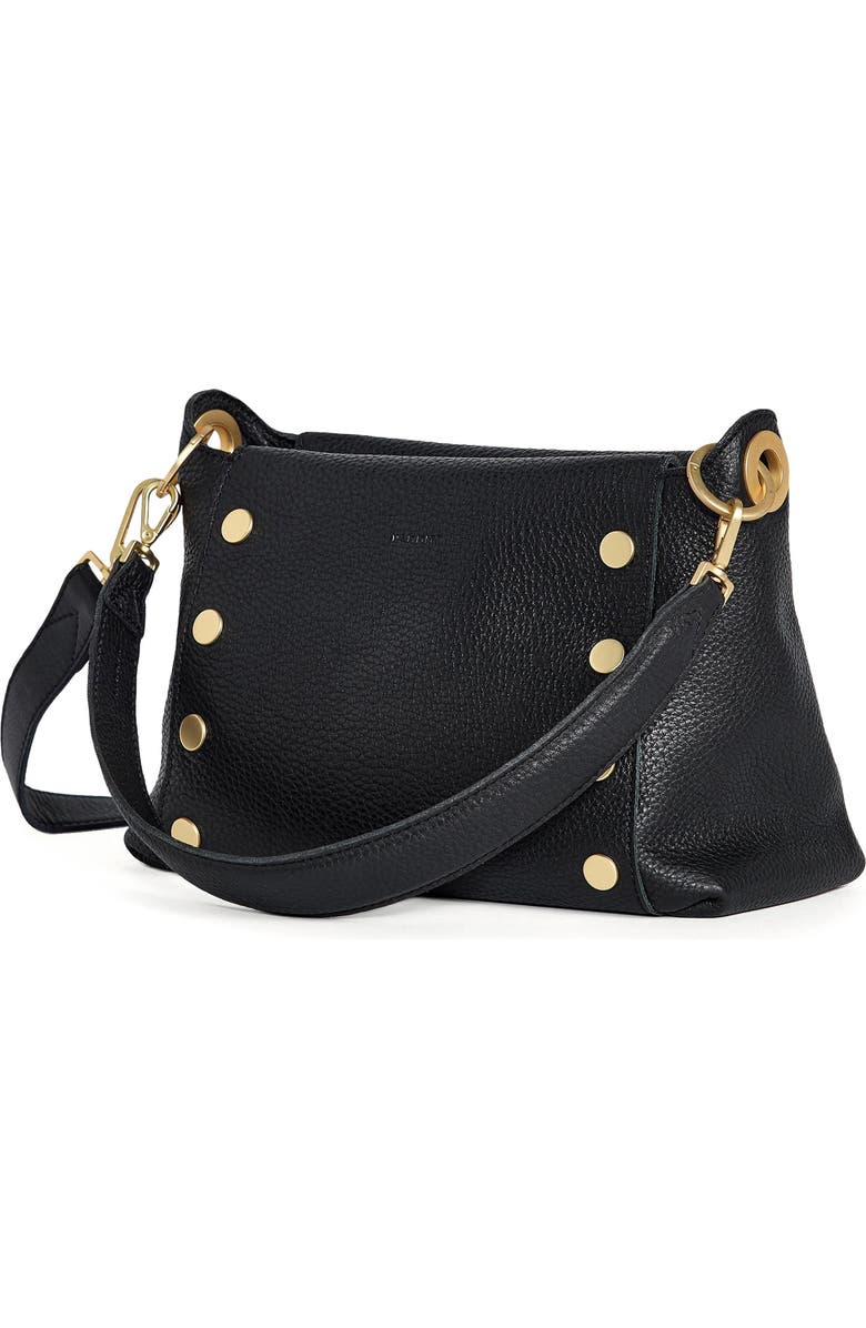 HAMMITT Bryant Medium Shoulder Bag, Alternate, color, Black/ Brushed Gold Red Zip