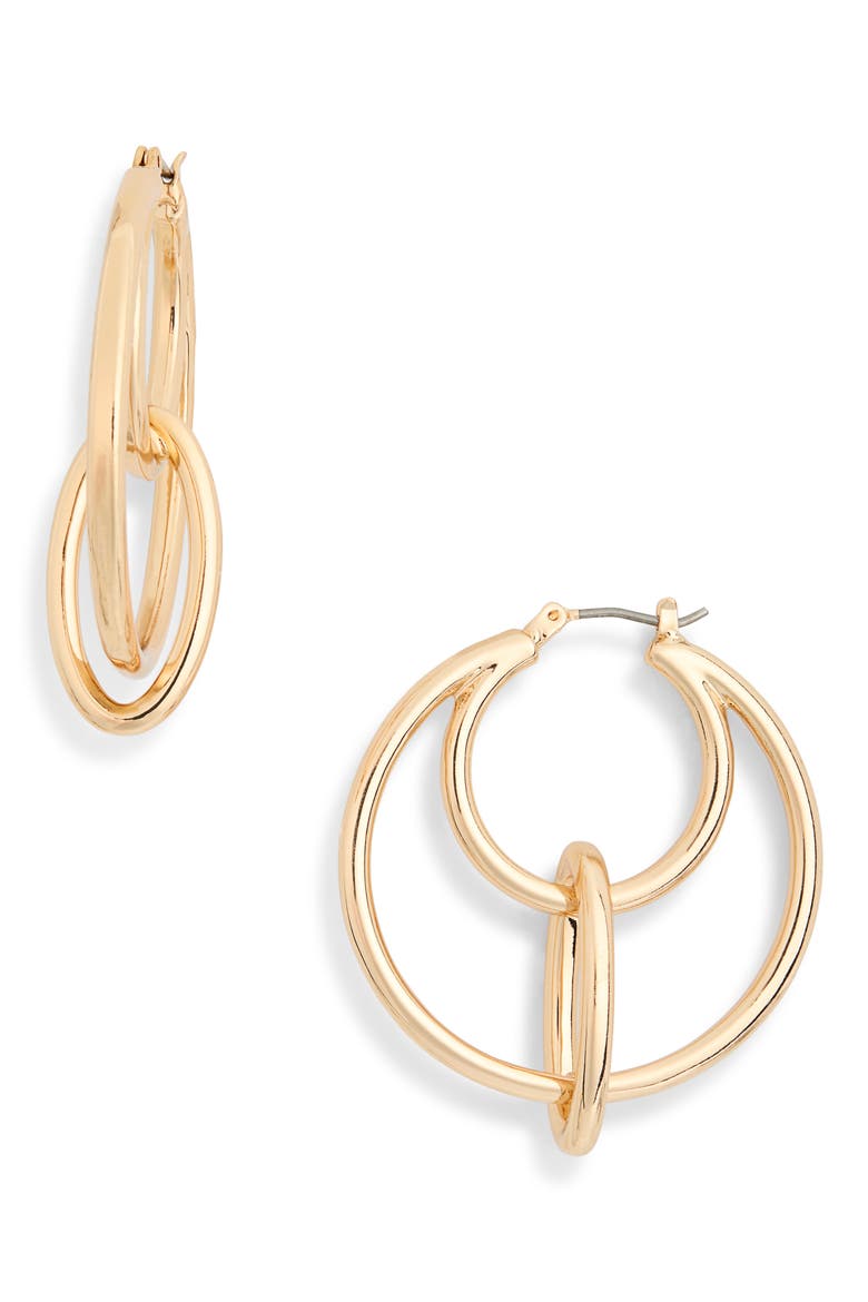 Hoop Earrings, Main, color, GOLDTONE