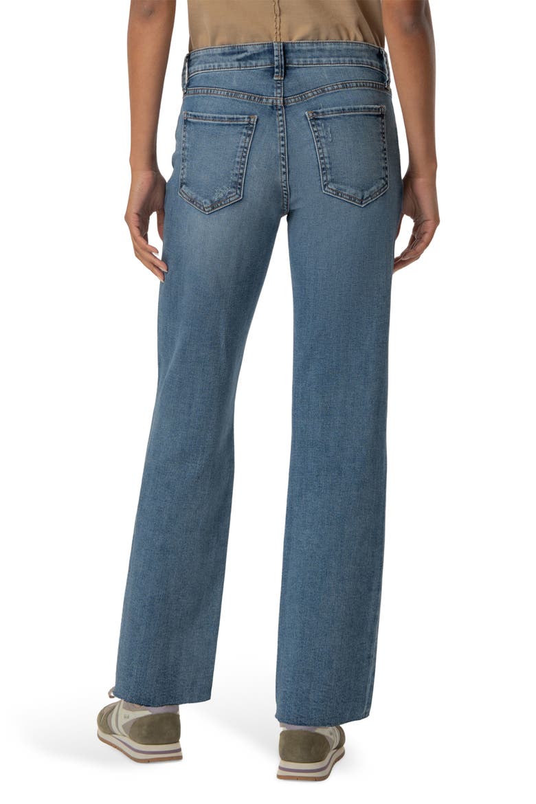 Kelsey Raw Hem High Waist Ankle Flare Jeans, Alternate, color, PEAK