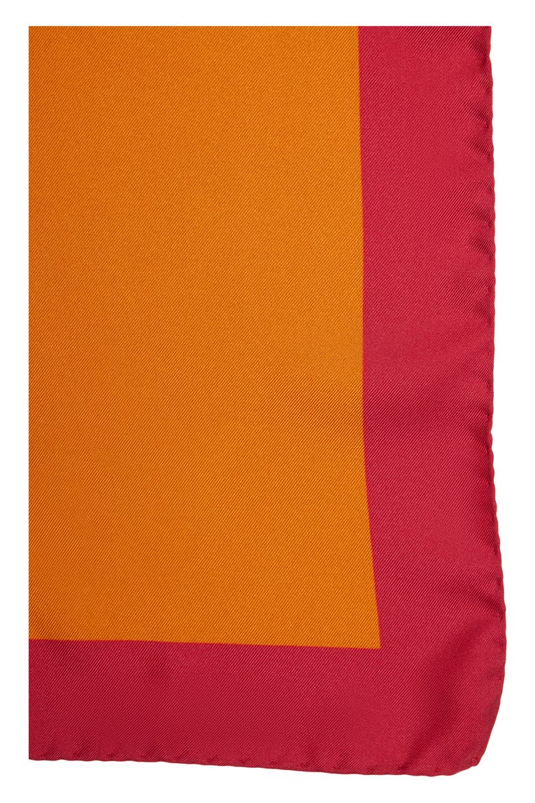 Silk Square Scarf, Alternate, color, 7573 ORANGE/ RED