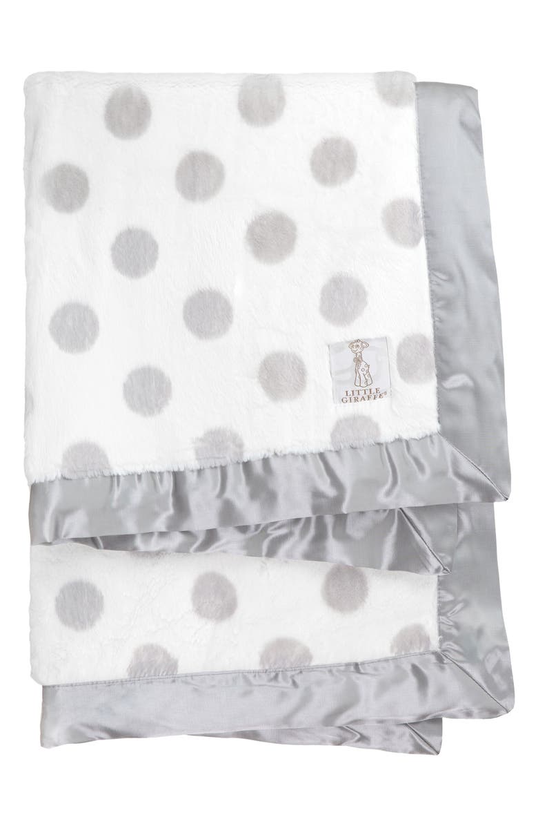 Little Giraffe Luxe<sup>™</sup> Dream Dot Faux Fur Baby Blanket, Main, color,