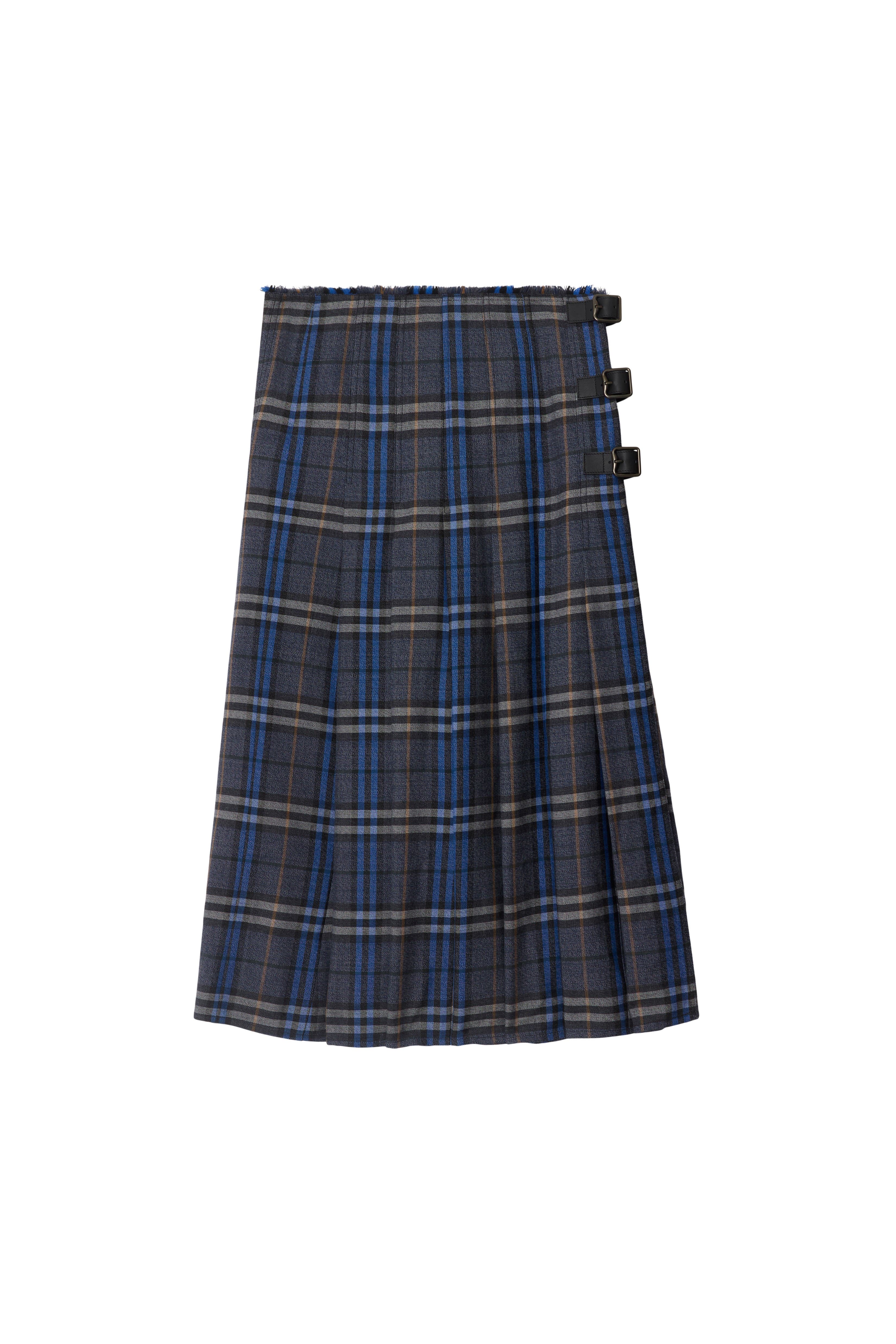 Check Wool Midi Kilt - image 2
