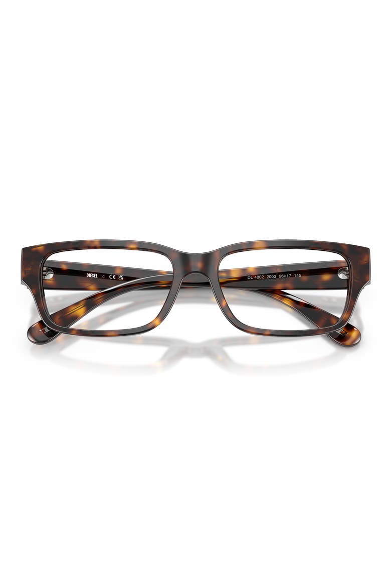 54mm Square Optical Glasses, Alternate, color, HAVANA/ DEMO