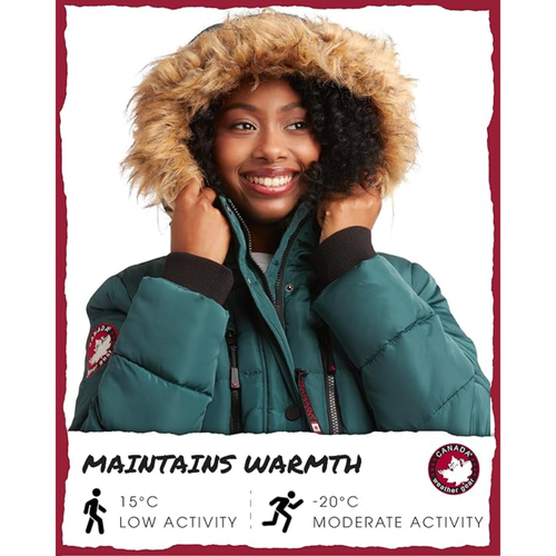 Canada Weather Gear Heavyweight Long Parka Jacket In Green