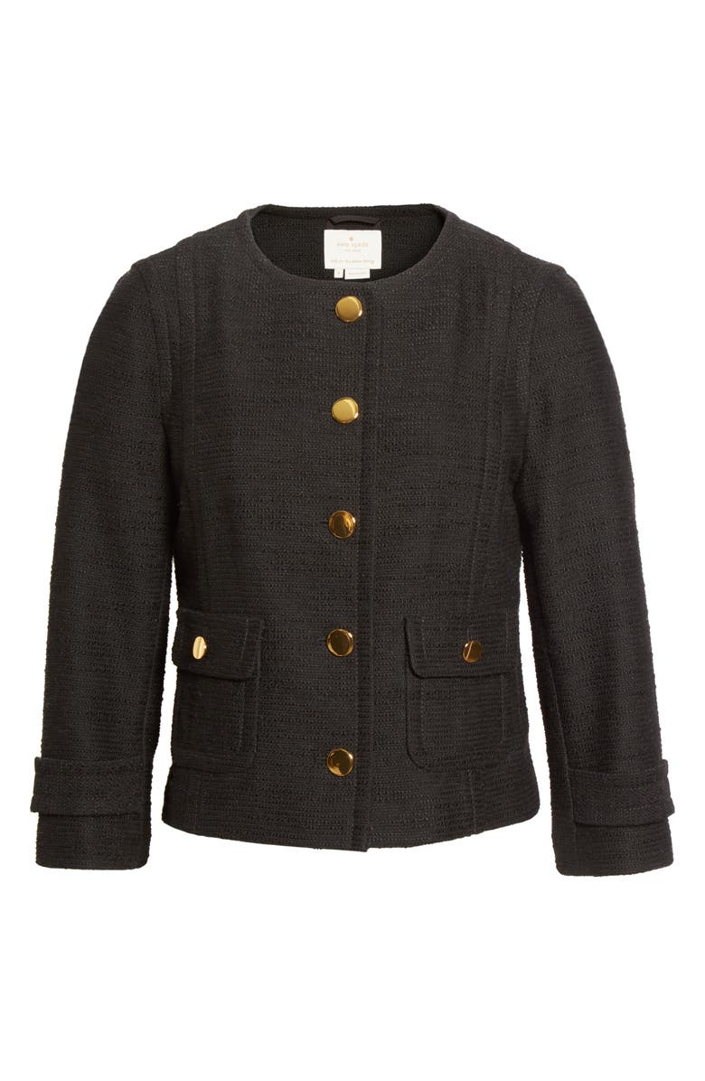 Kate Spade New York textured tweed jacket, Alternate, color, 