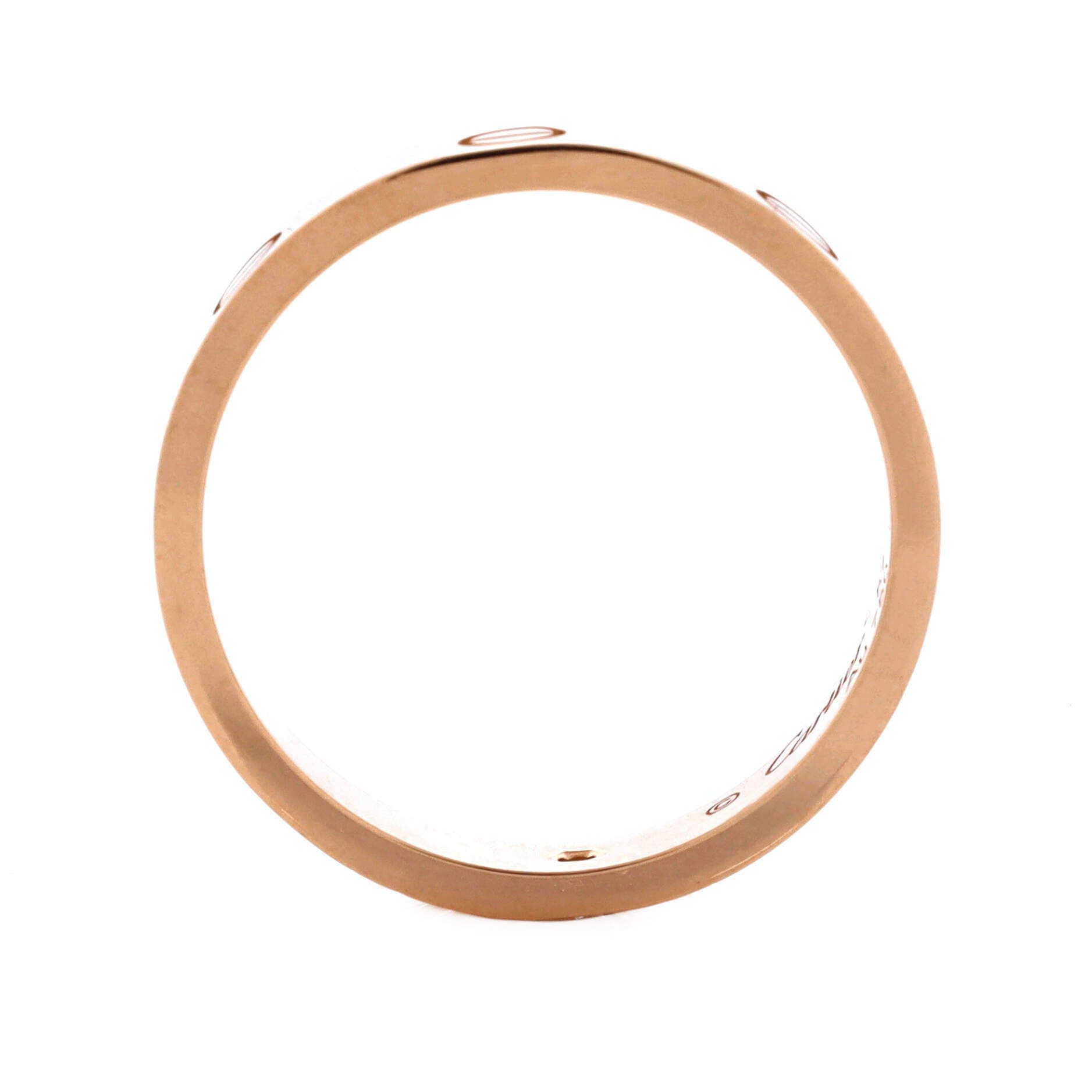 Love Wedding Band 1 Diamond Ring 18K Rose Gold with Diamond, Alternate, color, Metallic Gold