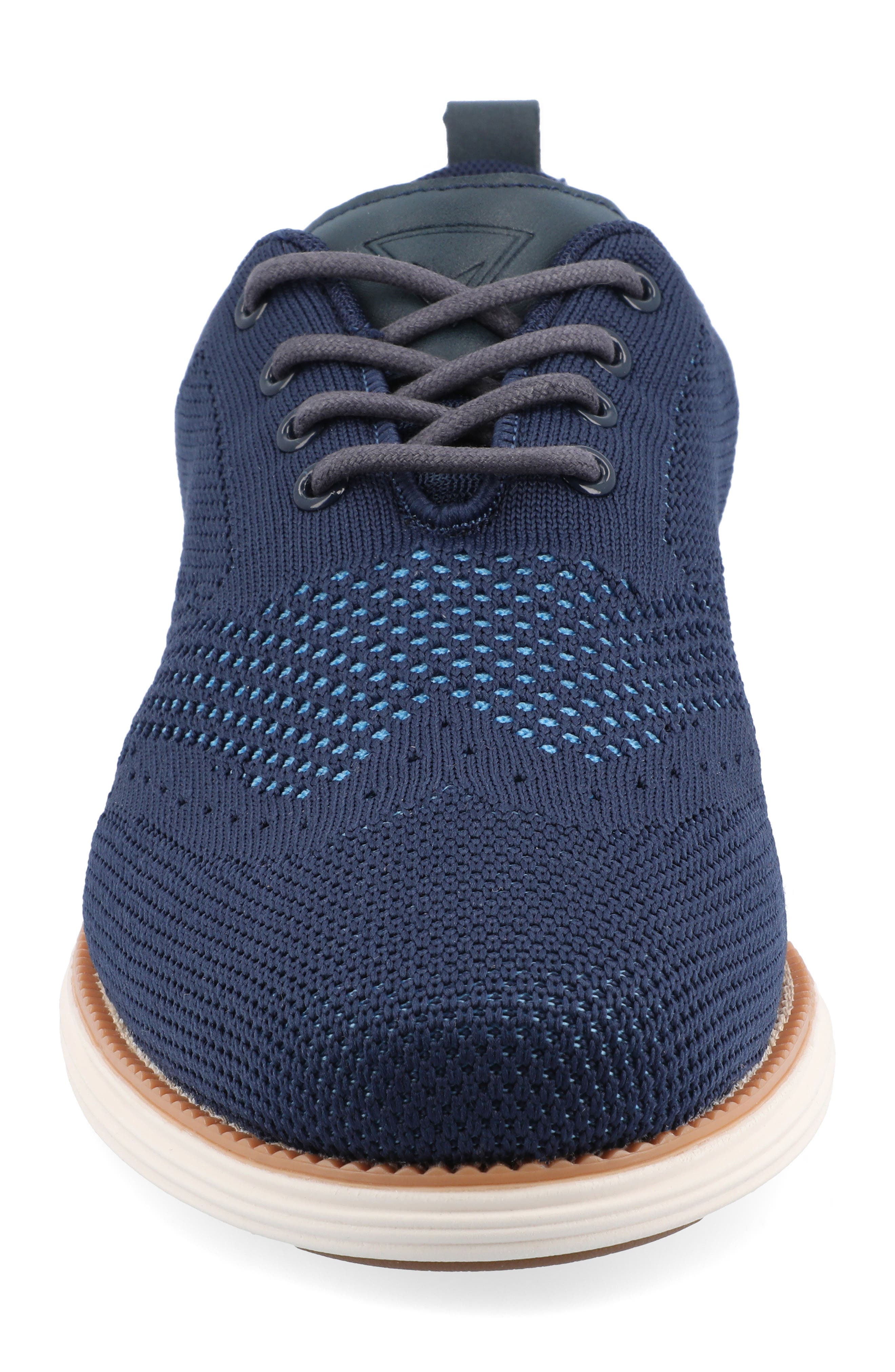 Ezra Knit Oxford Sneaker - Wide Width, Alternate, color, BLUE