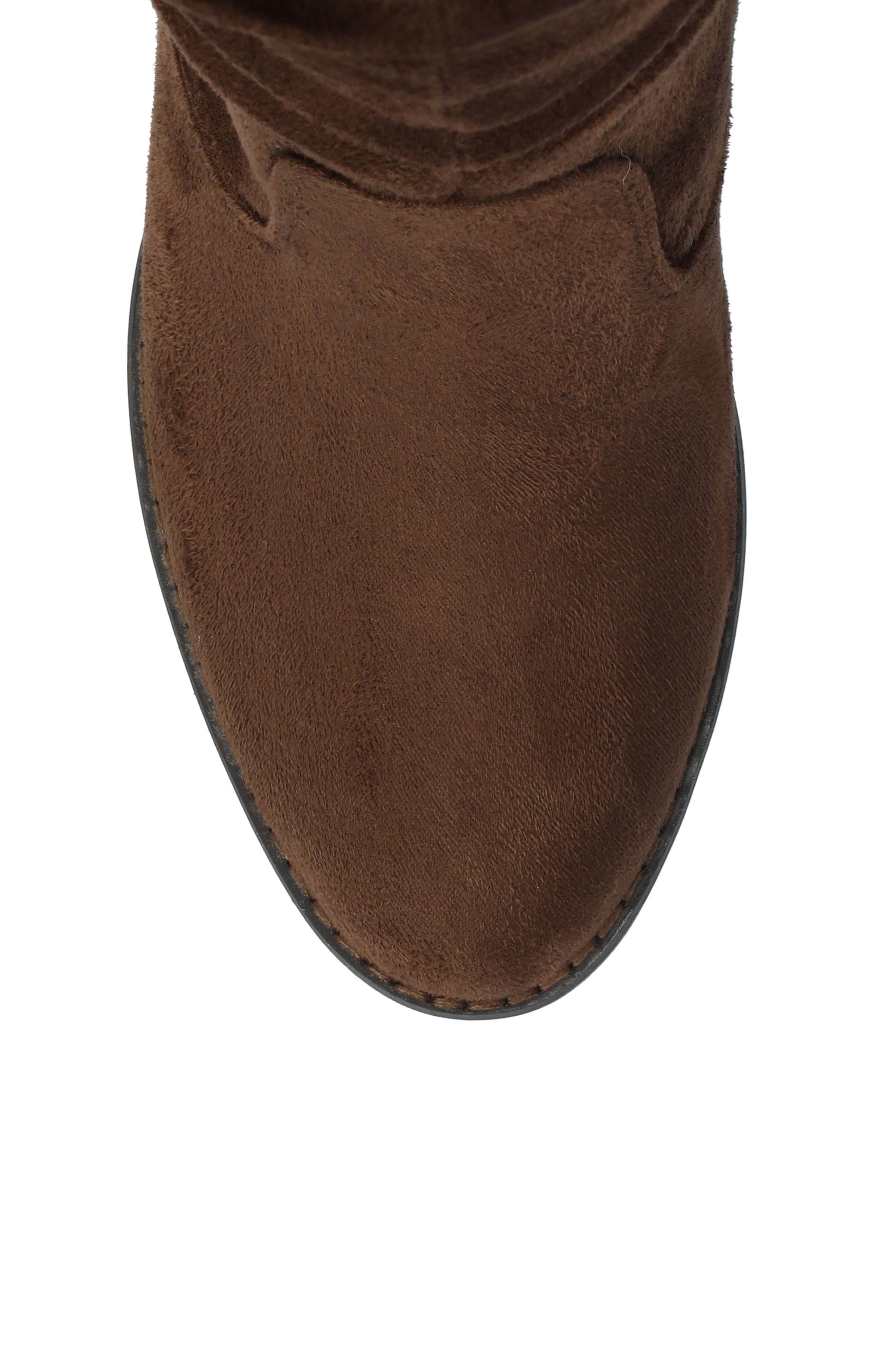 Kaison Wide Calf Ruched Tall Boot - Wide Calf, Alternate, color, CHOCOLATE