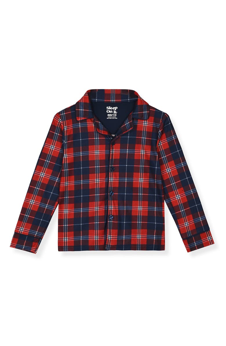 SLEEP ON IT Kids' Plaid 2-Piece Pajamas, Alternate, color, Red