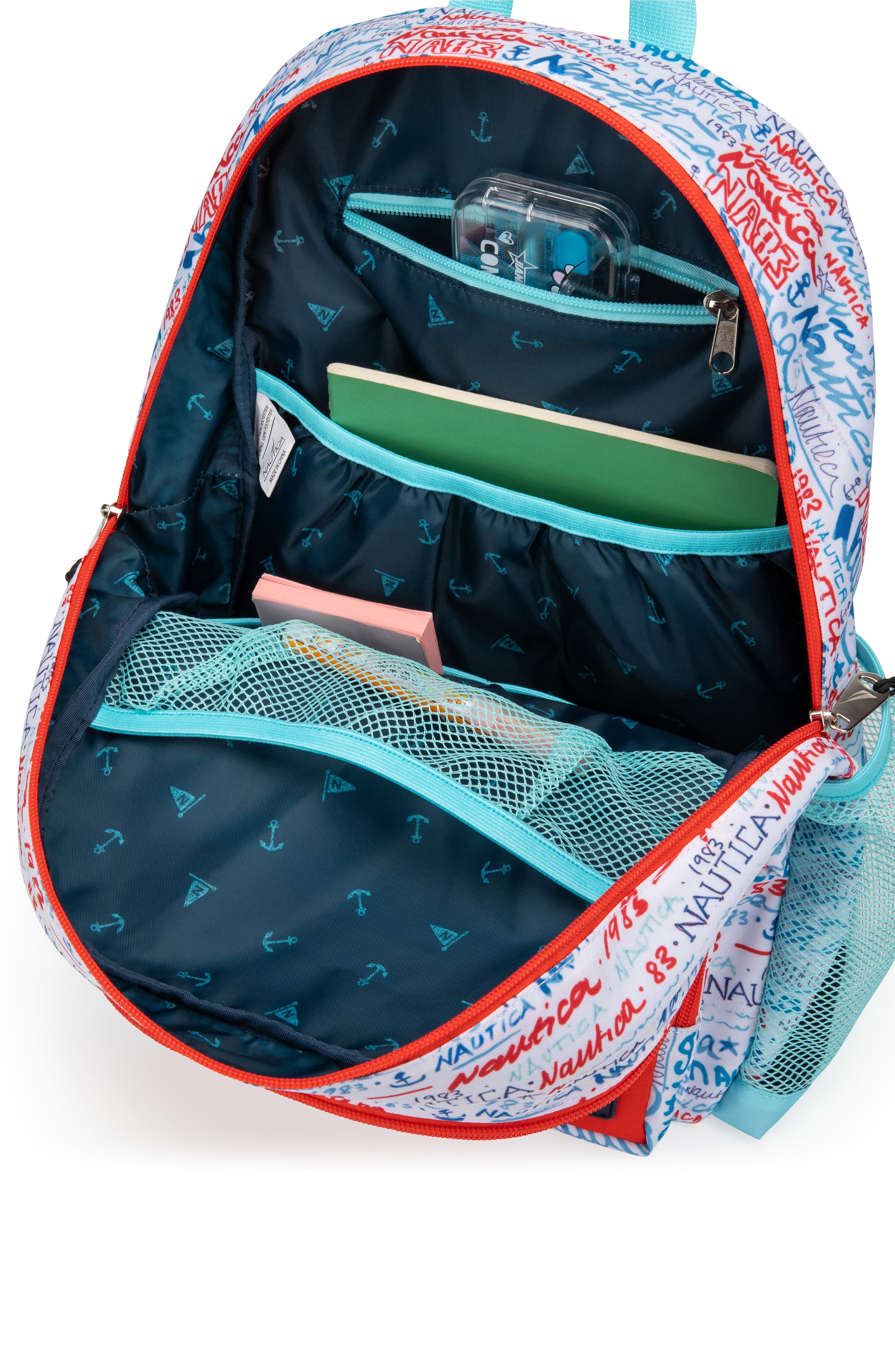 Nautica Graffiti 16 Inch Backpack for Kids and Teens, Alternate, color, Graffiti
