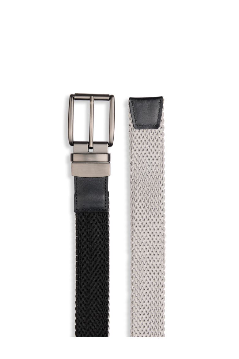 Big & Tall Reversible Stretch Belt, Alternate, color, BLACK GREY