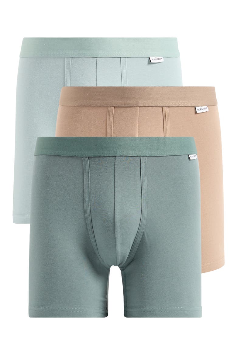 3-Pack Boxer Briefs, Alternate, color, GREEN BALSAM MULTI